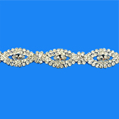 Strassz szalag - SILVER